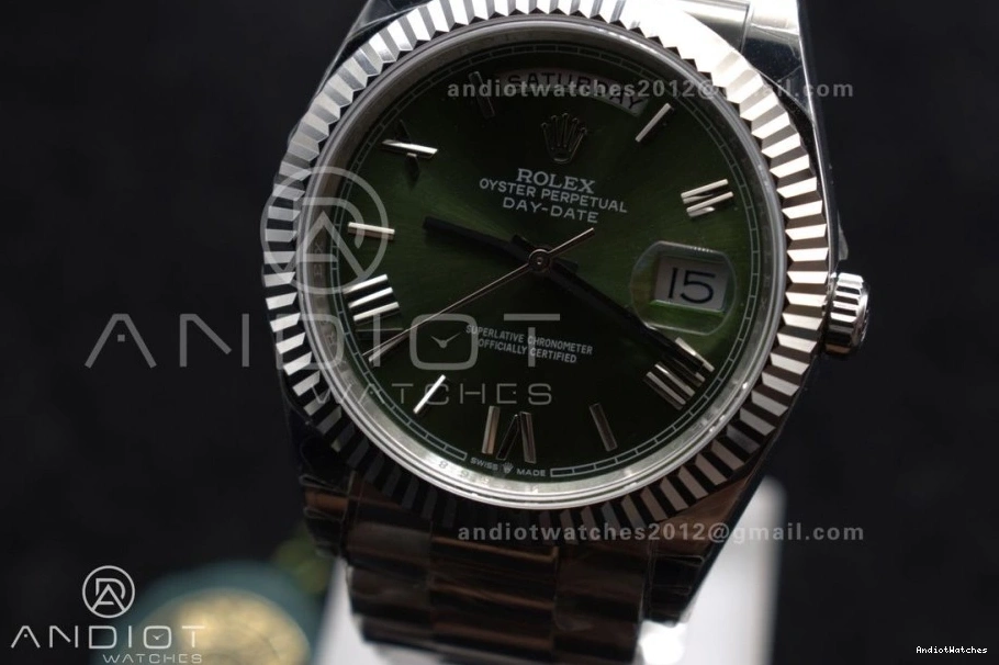 Weight DayDate Green on President 40 Gain SS A Bezel GSF 719 OdorResistant Dial Roman Bracelet 0412